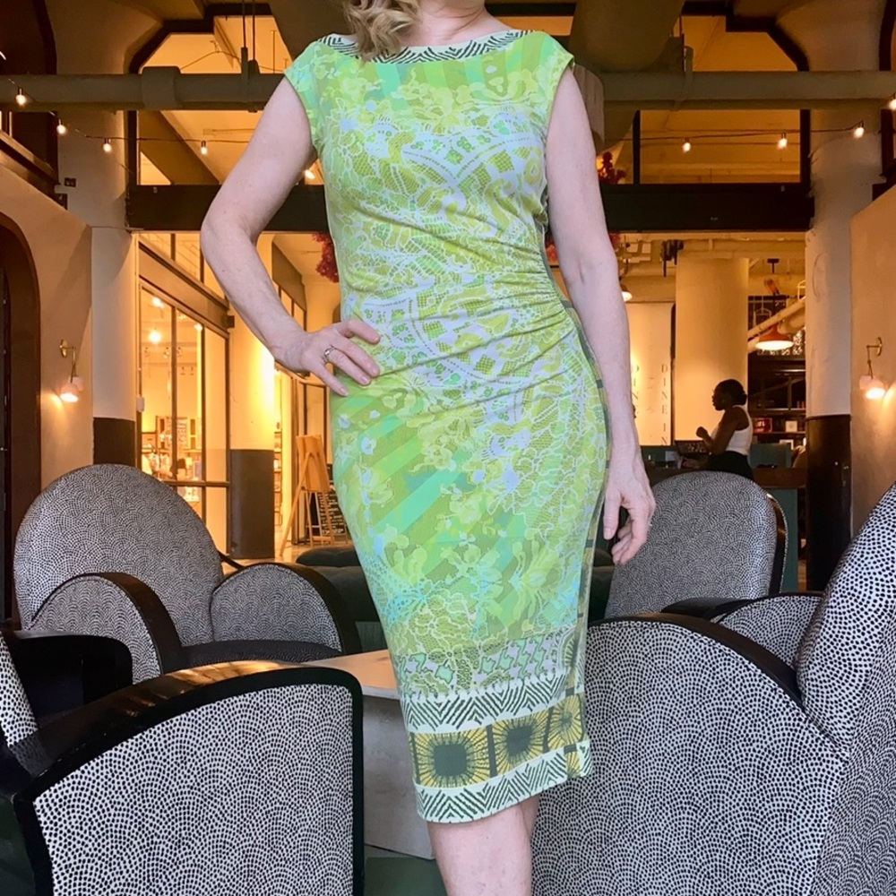 FUZZI dress that is sexy, beautifully made, gorgeous colors.